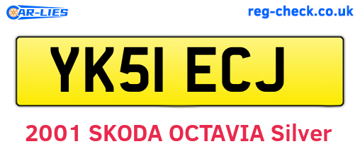 YK51ECJ are the vehicle registration plates.