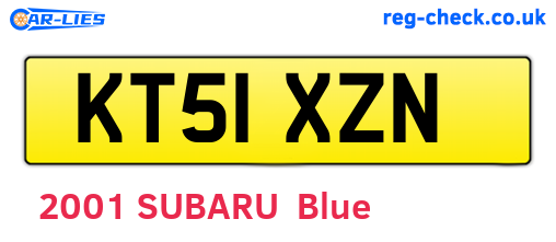 KT51XZN are the vehicle registration plates.