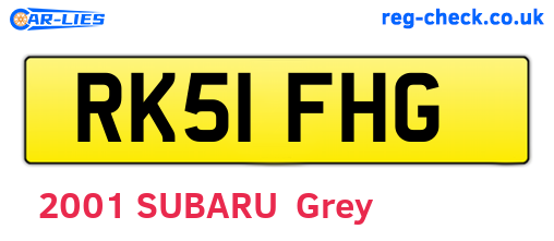 RK51FHG are the vehicle registration plates.