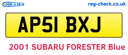 AP51BXJ are the vehicle registration plates.