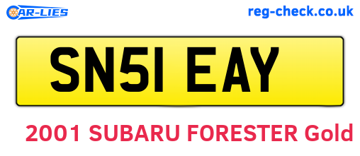 SN51EAY are the vehicle registration plates.
