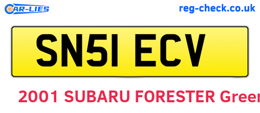 SN51ECV are the vehicle registration plates.