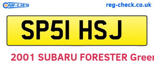 SP51HSJ are the vehicle registration plates.