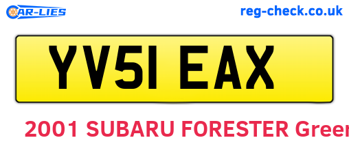 YV51EAX are the vehicle registration plates.