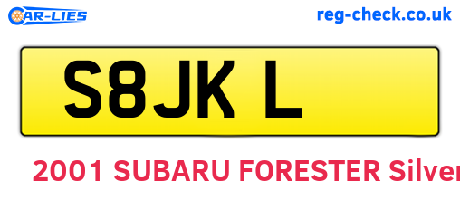 S8JKL are the vehicle registration plates.