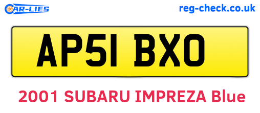 AP51BXO are the vehicle registration plates.