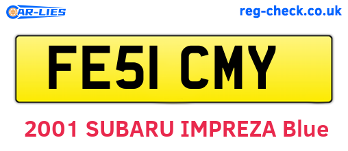 FE51CMY are the vehicle registration plates.