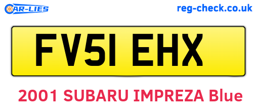 FV51EHX are the vehicle registration plates.
