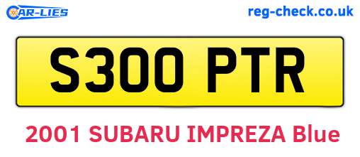 S300PTR are the vehicle registration plates.