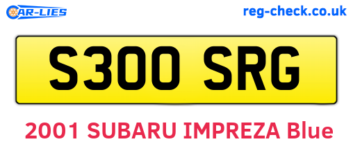 S300SRG are the vehicle registration plates.