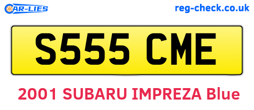 S555CME are the vehicle registration plates.