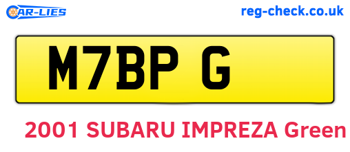 M7BPG are the vehicle registration plates.