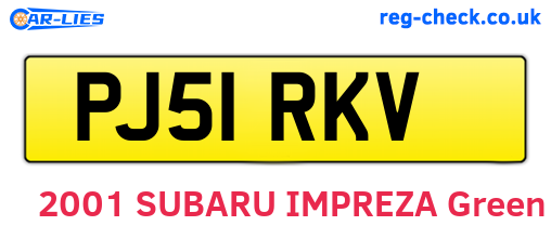 PJ51RKV are the vehicle registration plates.
