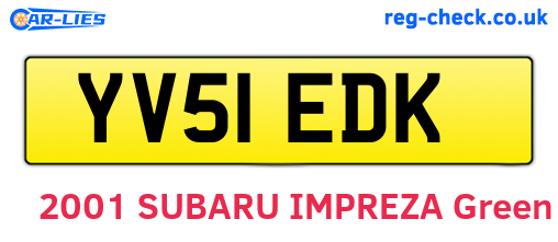 YV51EDK are the vehicle registration plates.