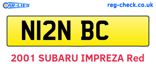 N12NBC are the vehicle registration plates.