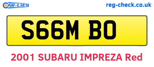 S66MBO are the vehicle registration plates.