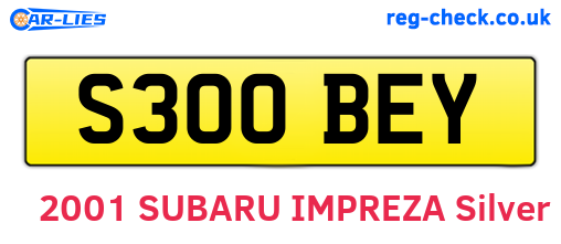S300BEY are the vehicle registration plates.