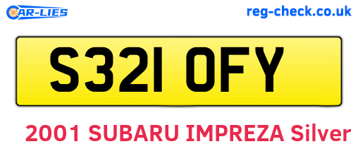 S321OFY are the vehicle registration plates.