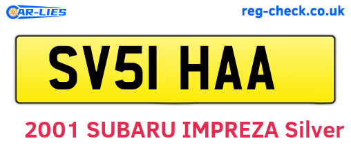 SV51HAA are the vehicle registration plates.