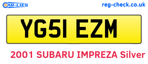 YG51EZM are the vehicle registration plates.