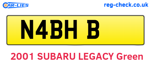 N4BHB are the vehicle registration plates.