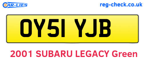 OY51YJB are the vehicle registration plates.