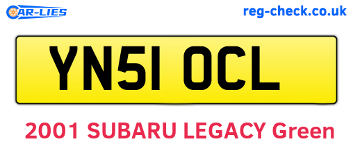 YN51OCL are the vehicle registration plates.