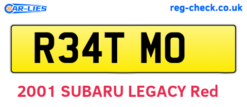 R34TMO are the vehicle registration plates.