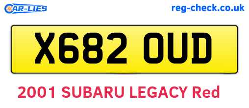 X682OUD are the vehicle registration plates.