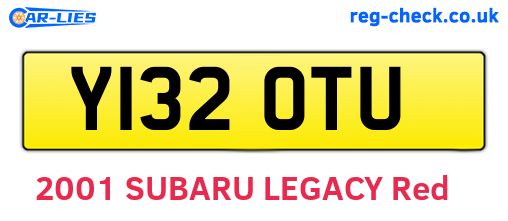 Y132OTU are the vehicle registration plates.