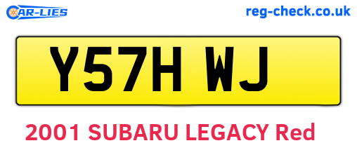 Y57HWJ are the vehicle registration plates.