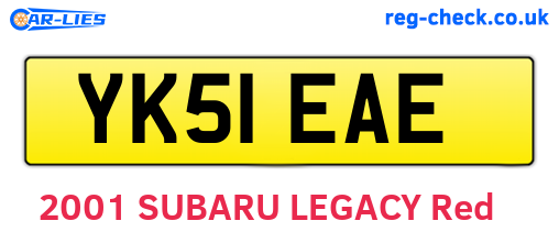 YK51EAE are the vehicle registration plates.