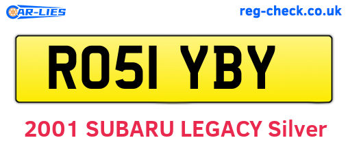 RO51YBY are the vehicle registration plates.