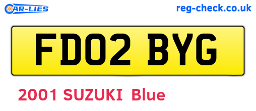 FD02BYG are the vehicle registration plates.