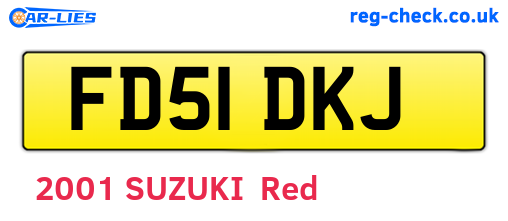 FD51DKJ are the vehicle registration plates.