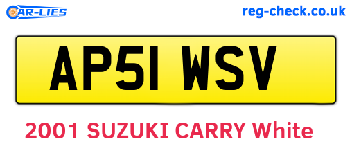 AP51WSV are the vehicle registration plates.