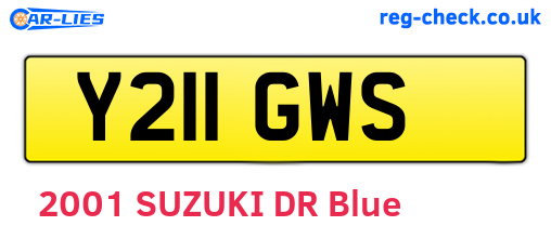 Y211GWS are the vehicle registration plates.