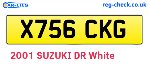 X756CKG are the vehicle registration plates.