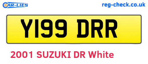 Y199DRR are the vehicle registration plates.