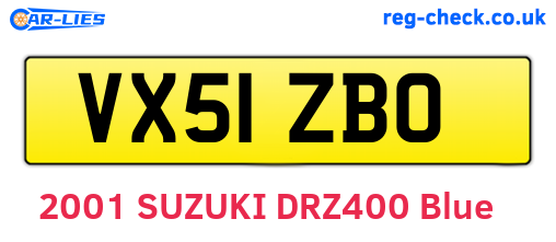 VX51ZBO are the vehicle registration plates.