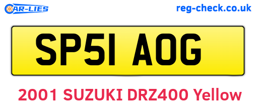 SP51AOG are the vehicle registration plates.
