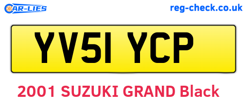 YV51YCP are the vehicle registration plates.