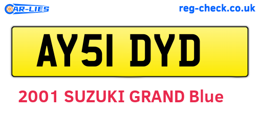 AY51DYD are the vehicle registration plates.