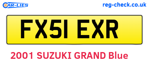 FX51EXR are the vehicle registration plates.