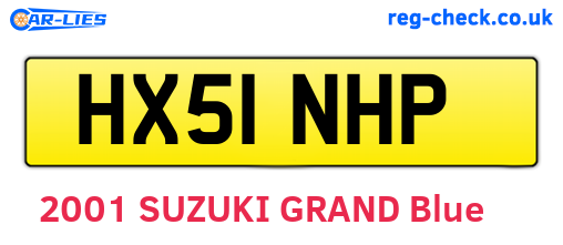 HX51NHP are the vehicle registration plates.