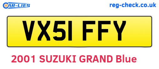 VX51FFY are the vehicle registration plates.