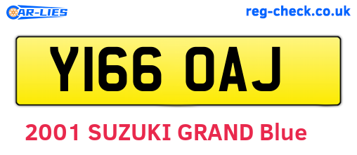 Y166OAJ are the vehicle registration plates.