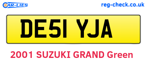 DE51YJA are the vehicle registration plates.