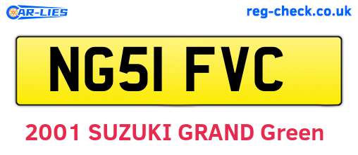 NG51FVC are the vehicle registration plates.