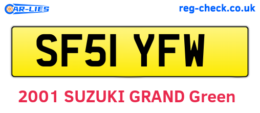 SF51YFW are the vehicle registration plates.